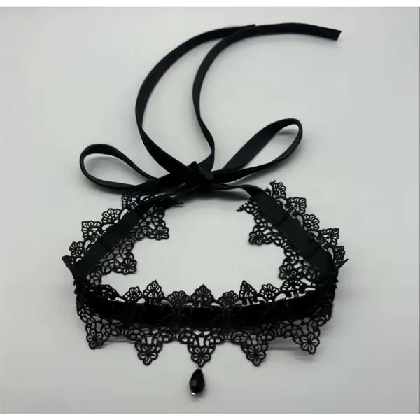 New Sexy Lace Flower Necklace for Women Gothic Punk Velvet Collar Choker Black W - Image 2