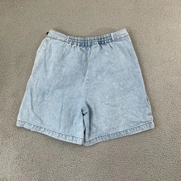 Vintage Russ State Of Blue Denim Skort Women 12 Petite 90s Light Wash - Image 5