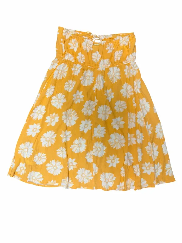 Billabong L Orange Floral Halter Keyhole Beach Mini Dress Resortwear Vacation - Image 7