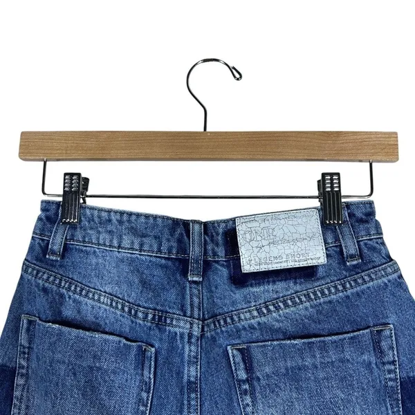 One Teaspoon Legend Distressed Frayed Denim Shorts Blue Boho Edgy Size 22 - Image 9