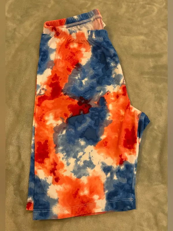 Women’s Bobbie Brooks Red White & Blue Tie-Dye Casual/Athletic Shorts Size M - Image 4