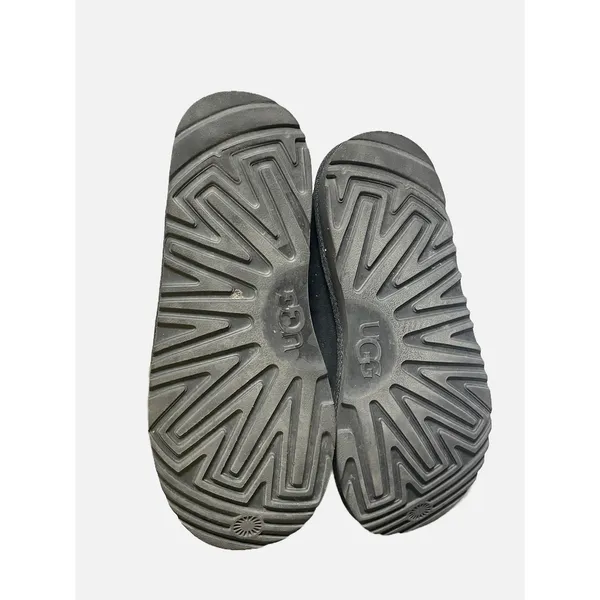 UGG Tasman Slippers Women 6 Black‎ Suede Embroidered Braid Slip On Comfort Cozy - Image 4