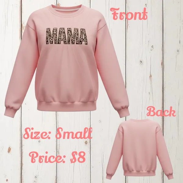 Leopard Mama Blush Pink Sweater - Image 2