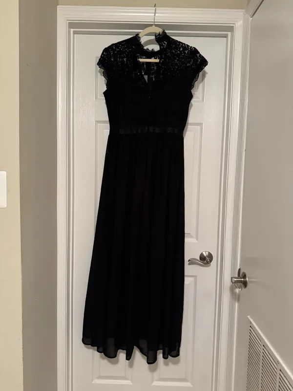 Miusol Black Lace Formal Dress L - Image 3