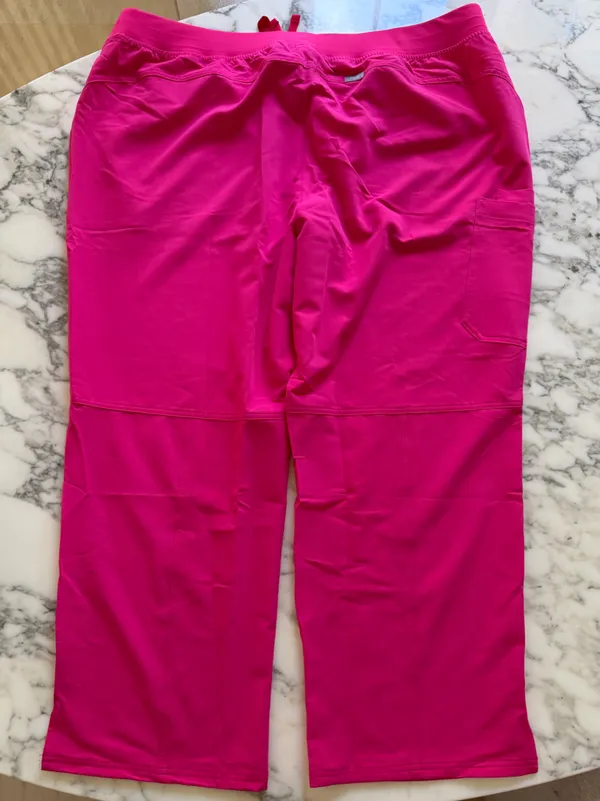 NWT Figs Kade Cargo Pants Womens 5XL Pink Scrubs Drawstring - Image 2