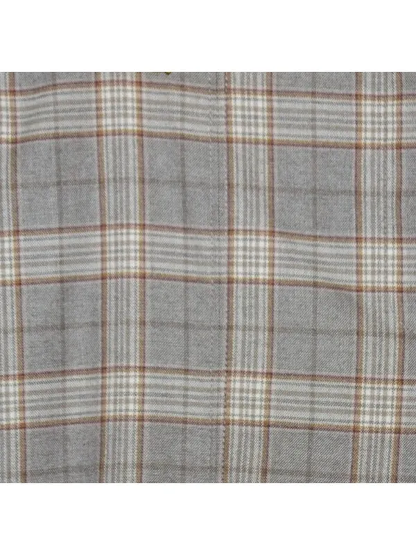 Gianni Bini Brown Plaid Straight Trousers Pants Size 12 Slit Hems Career Retro - Image 3