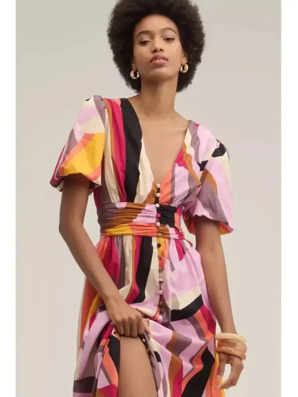Anthropologie Katerina Button-Front Dress - Image 2