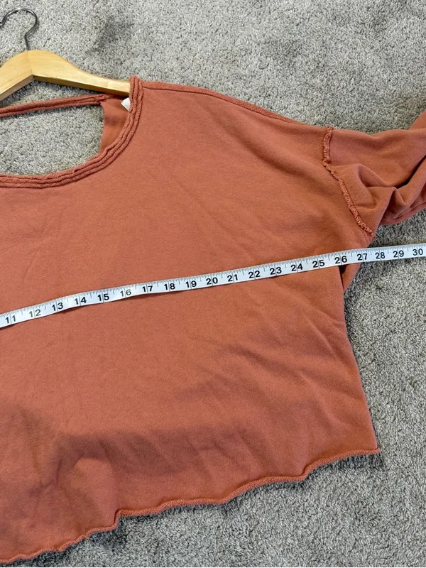 aerie Women’s Weekend Pretty Back Sweatshirt Longsleeve in Clay S - Image 9