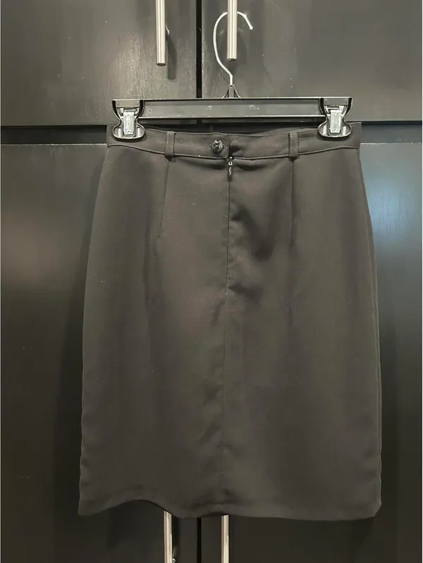 Stylish Black Skirt with Laser Cut Design by Donizetti - Image 3