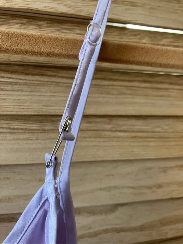 Lavender Slip Dress with Spaghetti Straps Size undefined - Image 8