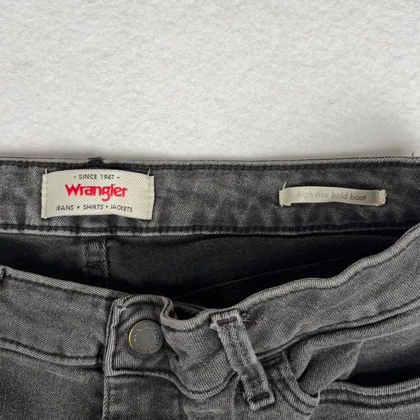 Wrangler High Rise Bold Bootcut Jeans Women's 12x30 Black Western Casual Y2K EUC - Image 4