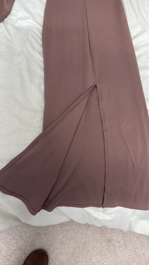 Tight long brown dress - Image 2