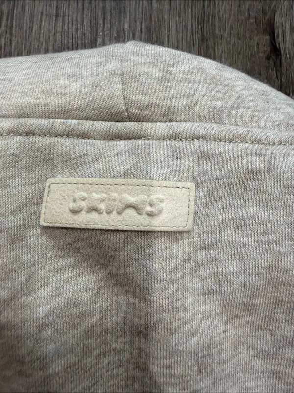 SKIMS Light Beige Zip Hoodie - Image 6