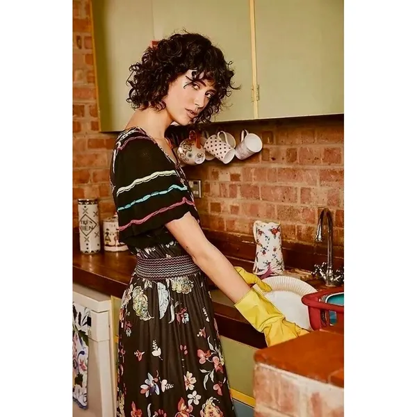 NWT!! Anthropologie ALDOMARTINS Catalonia Floral Paisley Maxi Dress Medium‎ - Image 10