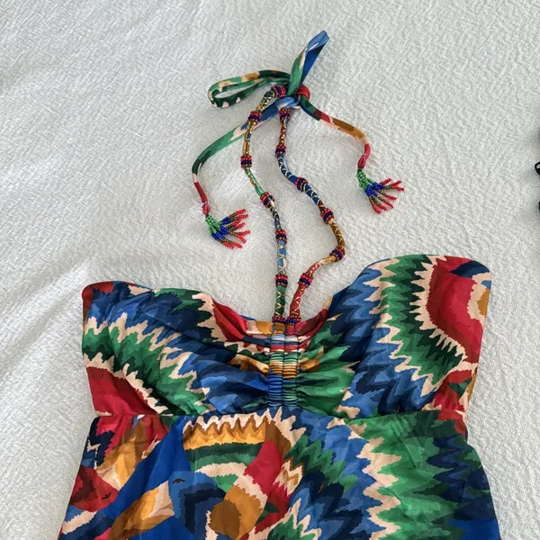 Farm Rio Chevron Toucans One Piece, size X-Small, $189 - Image 11