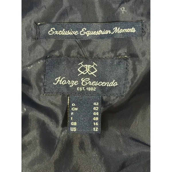 Horze Crescendo Cadence Navy Blue Quilted Equestrian Vest Women US 12 WIN16 - Image 3