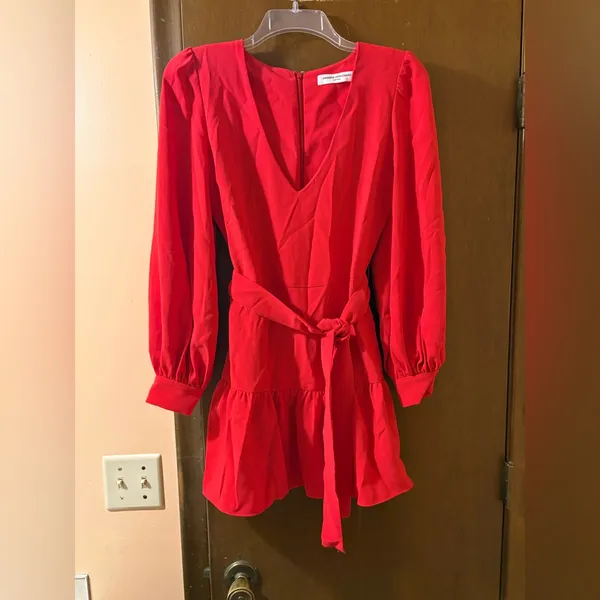 Amanda Uprichard Selena Mini Dress in Red - Image 2