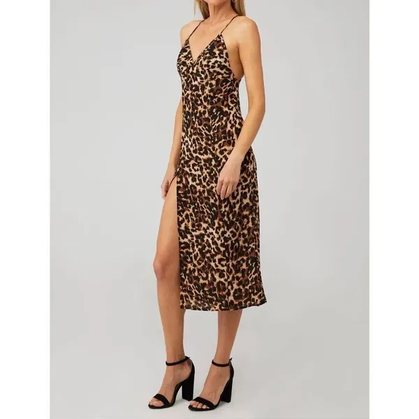 NWT Resa Harper Slip Dress Cheetah - Image 2