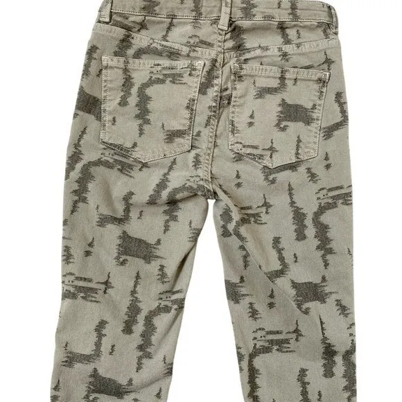 Free‎ People Women's Green Long and Lean Edgy Camo Skinny Denim Jeans - 27 - Image 8