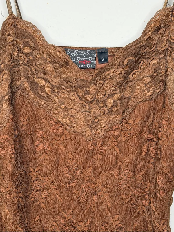 MmMmMm Brown Lace Camisole Top - Image 2