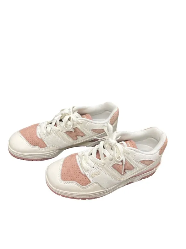 New Balance 550 wms white pink leather suede retro low sneakers sz 8B SKU 10-449 - Image 16