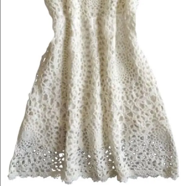 ✨ Olivia Sky Cream Crochet Short Casual Dress✨ - Image 5