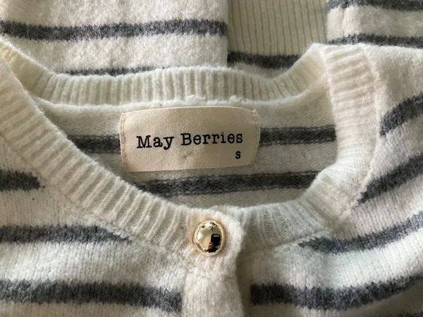 MAY BERRIES WOMEN'S SOFT STRIPED CARDIGAN~SIZE SMALL - Image 8