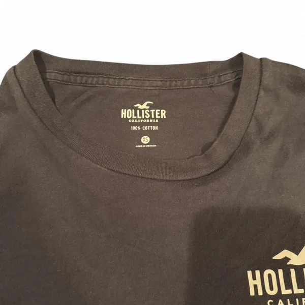 Hollister Tee with Pastel Tie-Dye Square and Seagull Logo - Image 3
