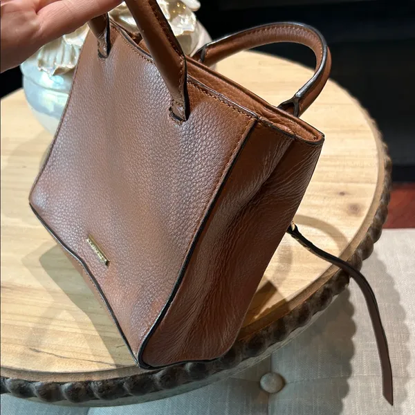 Rebecca Minkoff Dog Clip Tote Mini Satchel in Camel Brown - Image 8