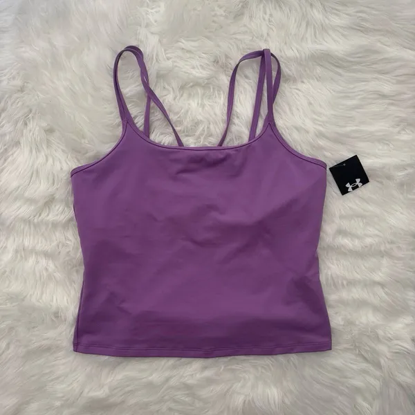Under Armour Motion Strappy Tank Top Purple Size Large - Image 2