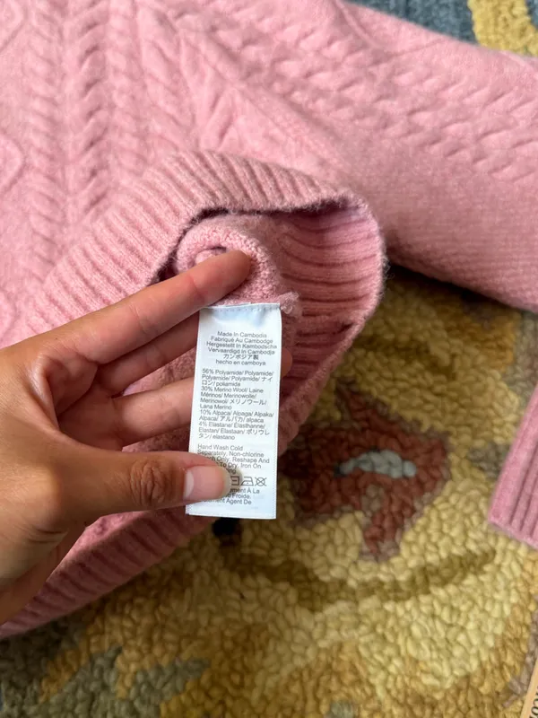 J. Crew Cable-knit Rollneck‎ Sweater in Supersoft Yarn Size Small Dusty Pink - Image 8