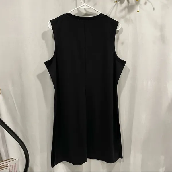 Vintage 80’s oversized flowy vest contrast 3-buttons Judith Hart black - Image 3