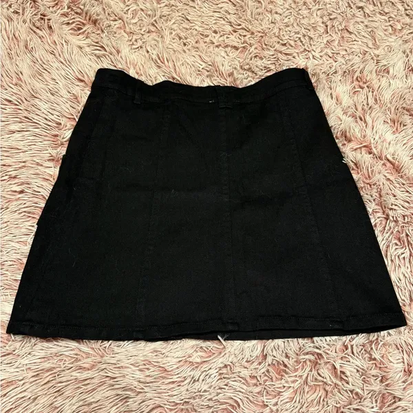 Altar’d state black jean skirt - Image 2