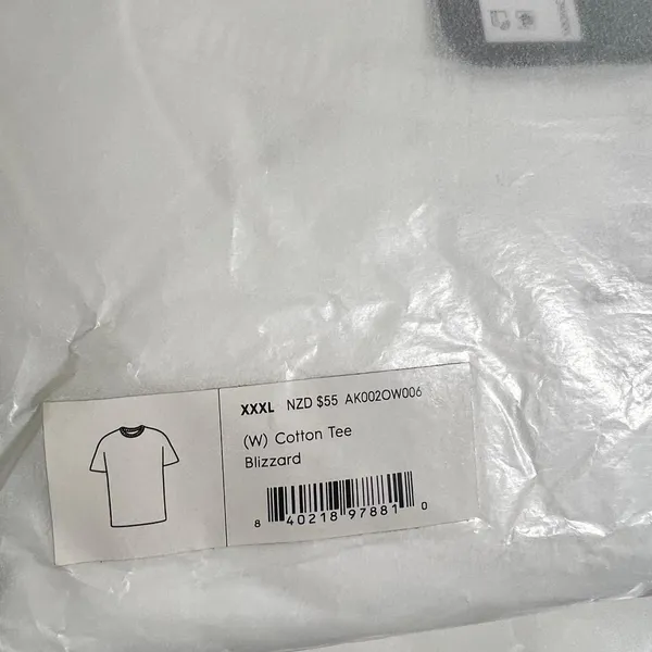 NWT Allbirds‎ Women's Cotton Tee Blizzard White XXL AK002OW006 - Image 4
