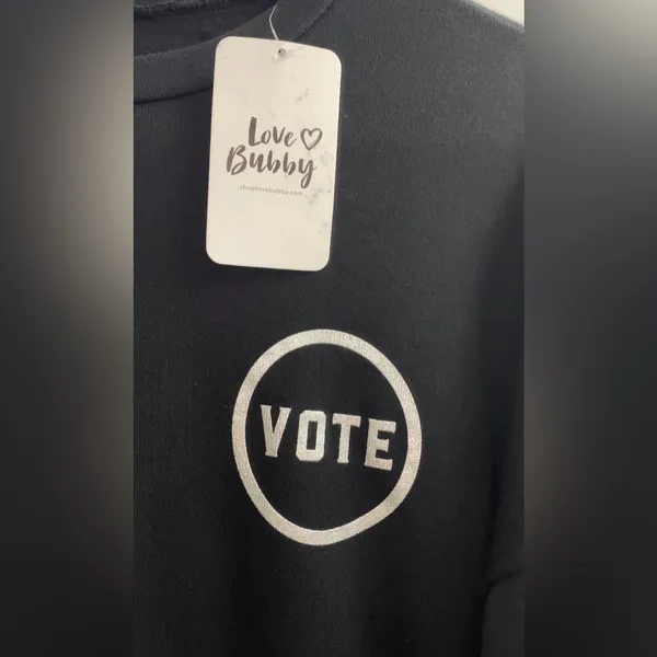 Love Bubby Vote Women's Side Zip Sweatshirt Black Size M - Image 6