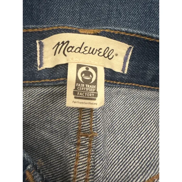 Madewell Baggy Straight Jeans Medium Dark Wash Denim Blue‎ Womens Size 26X30 EUC - Image 10