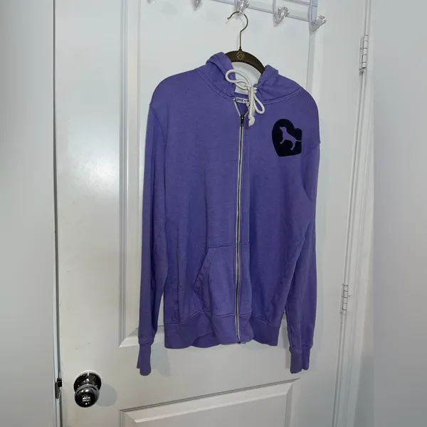 PINK by Victoria’s Secret Y2K Oversized Preppy Pockets Hooded Full Zip Jacket M - Image 8