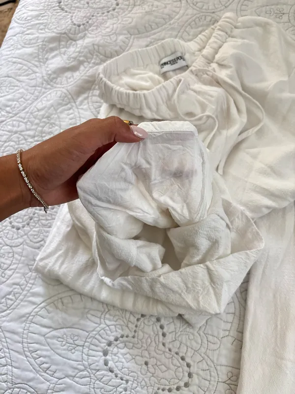 Princess Polly Linen Pants White - Image 5