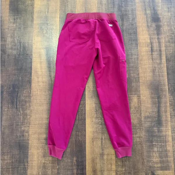 Figs Zamora Jogger Dark Magenta Scrub Pants Size XS - Image 5
