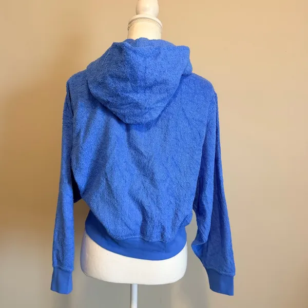 NWT SKIMS Terry cover up zip up hoodie in Tide women's size large RARE PIECE - Image 8