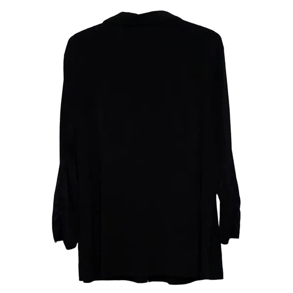 Anne Klein Women's Black Gold Zipper Long Sleeve Blouse‎ Size Unknown - Image 2