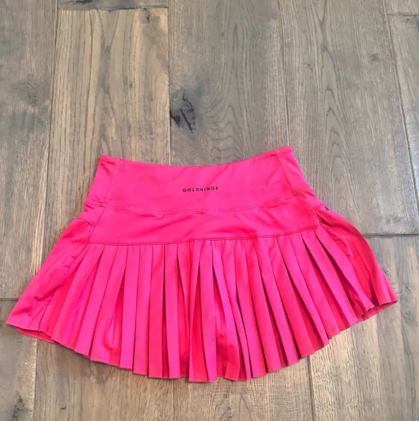 Gold Hinge Tennis Skirt Hot Pink - Image 3