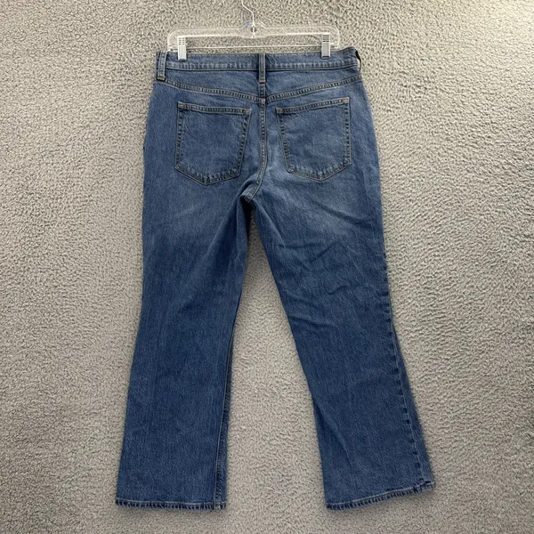 J. Crew Mid Rise Flare Crop Jeans Ankle Boho Preppy‎ BF856 Women's 29 x 25 - Image 2