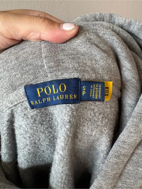 Polo Ralph Lauren Bear Women’s Gray Hoodie Sweatshirt All American Size Small - Image 2
