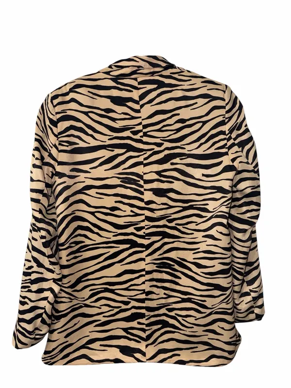 Zara Zebra Print Satiny Double breasted Blazer Size Small.EUC - Image 5