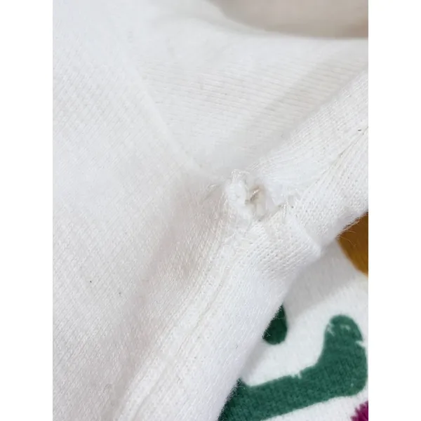 Garima Dhawan‎ Anthropologie Love Peace Happiness Courage Sweatshirt White XS - Image 5