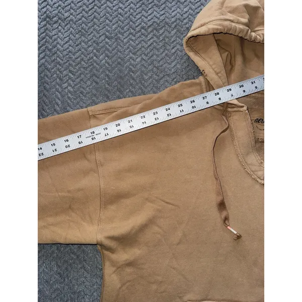 Aerie Wonder V Neck Distressed Oversized Hoodie‎ Sweatshirt Women's Size M - Image 7