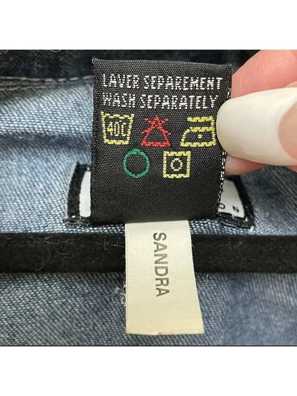 Vintage 1990s David Bitton Blue Denim Sleeveless Button Up Top - Image 4