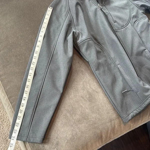 Women’s Dark Gray Ski Jacket with Hood Slim Fit Size M - Image 8