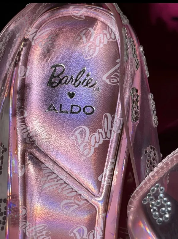Barbie Aldo Pink Heels, Size 6.5, Transparent Rhinestone - Image 6